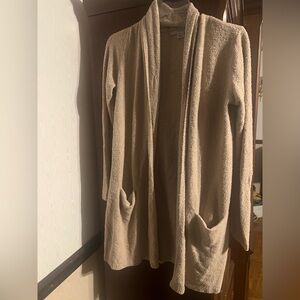 Barefoot Dreams CozyChic Lite Cardigan in Tan